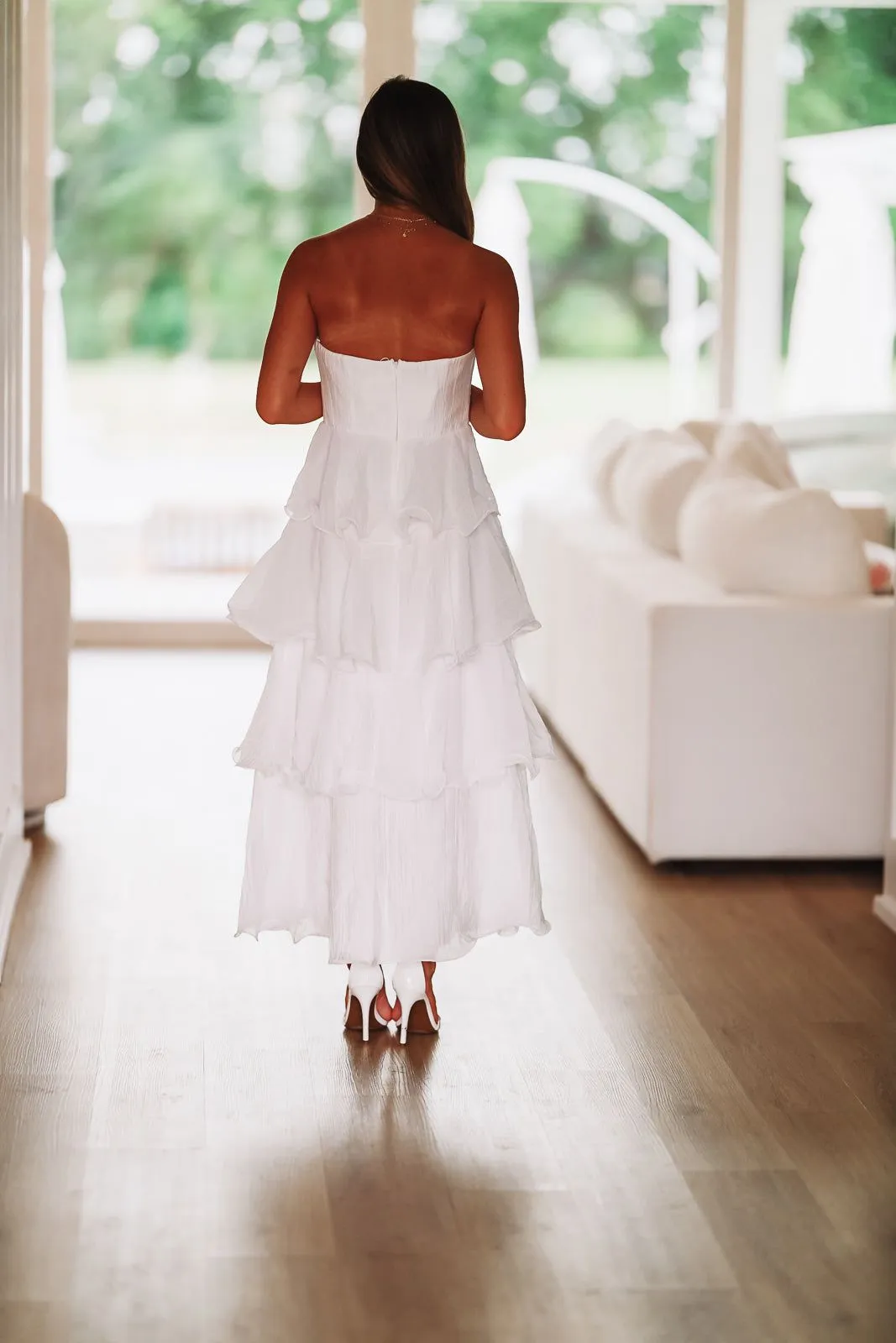 Ruffles of Love Maxi Dress - White sold by Hazel & Olive product image thumbnail 5