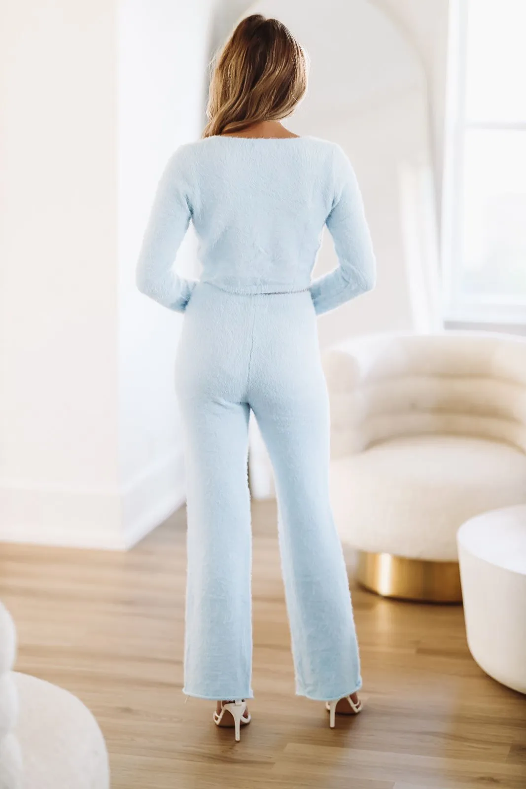 Say Less Sweater Knit Crop Top - Light Blue sold by Hazel & Olive product image thumbnail 2