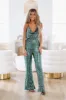 Sequin Statement Jumpsuit - Green sold by Hazel & Olive