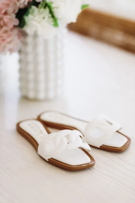 Caught in the Moment Sandals - White sold by Hazel & Olive