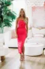 Truly Hot Midi Dress - Hot Pink sold by Hazel & Olive