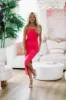 Truly Hot Midi Dress - Hot Pink sold by Hazel & Olive