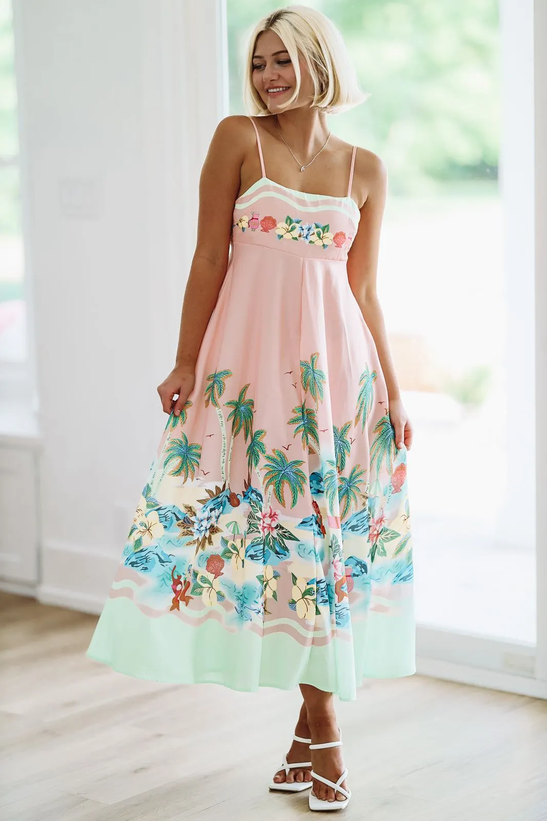 Tropical Vibes Maxi Dress - Pink sold by Hazel & Olive product image thumbnail 2