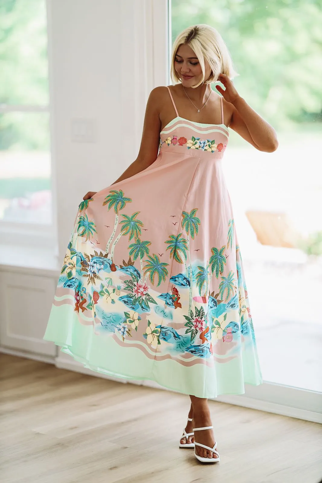 Tropical Vibes Maxi Dress - Pink sold by Hazel & Olive product image thumbnail 3