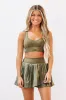 Lace Me Up Sports Bra - Green sold by Hazel & Olive
