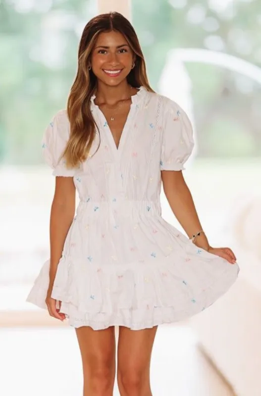 Minnie Bo Mini Dress - White sold by Hazel & Olive