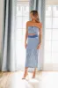 Blue Skies Knit Crop Top - Blue and White sold by Hazel & Olive