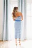 Blue Skies Knit Crop Top - Blue and White sold by Hazel & Olive