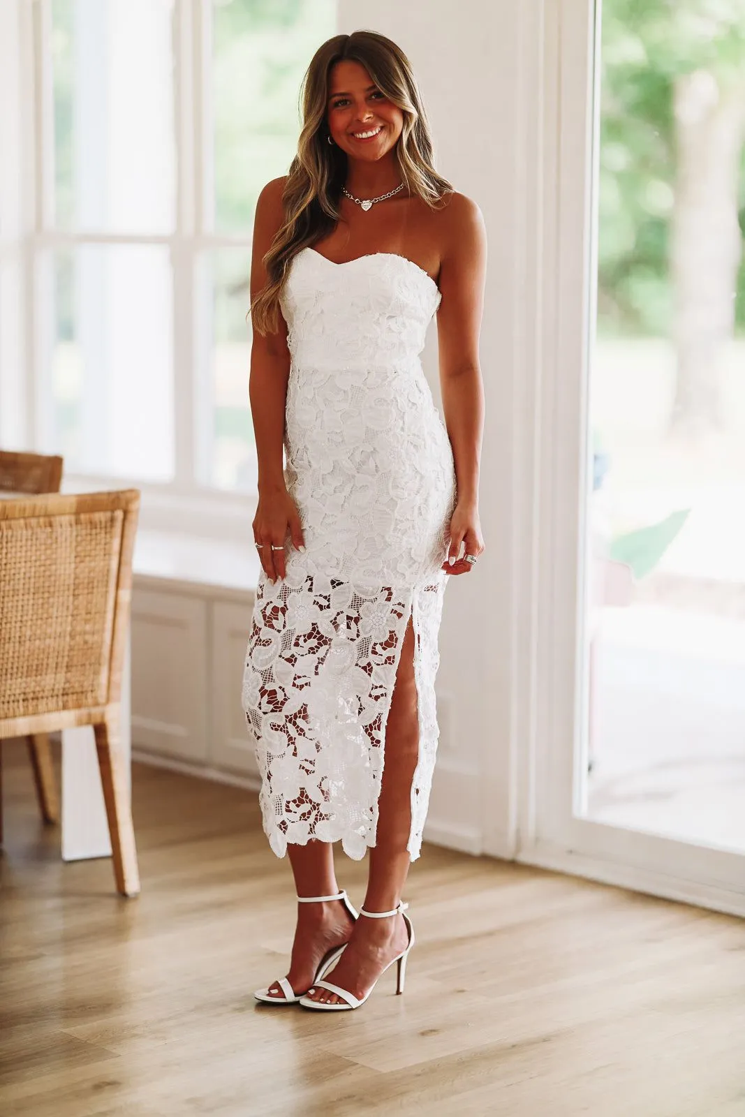 Movie Premiere Midi Dress - White sold by Hazel & Olive product image thumbnail 3