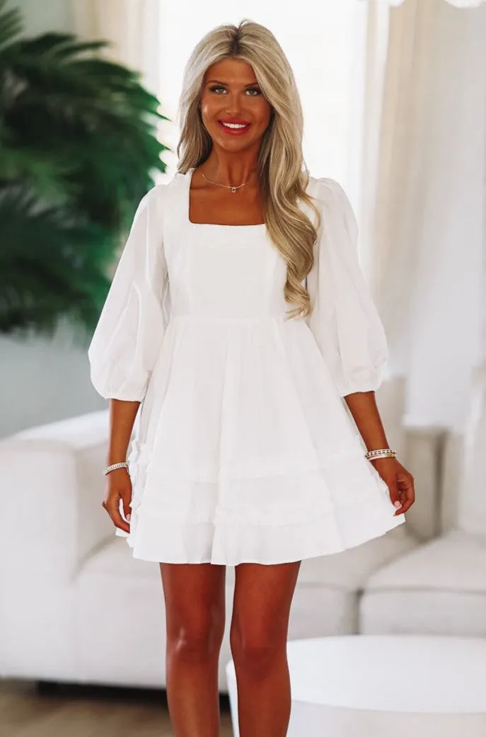 Good Heart Mini Dress - White sold by Hazel & Olive