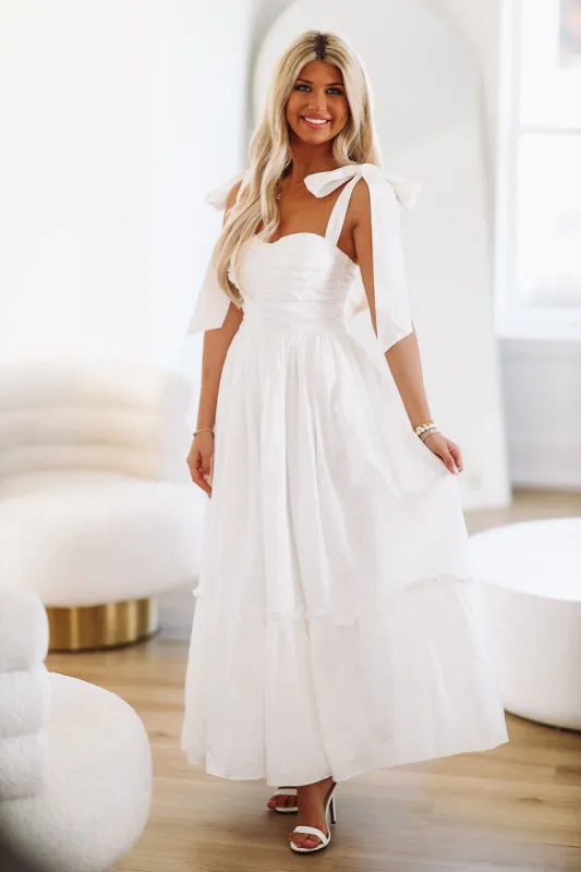 Natural Beauty Midi Dress  - White sold by Hazel & Olive