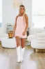 That Impresses Fringe Romper - Light Pink sold by Hazel & Olive