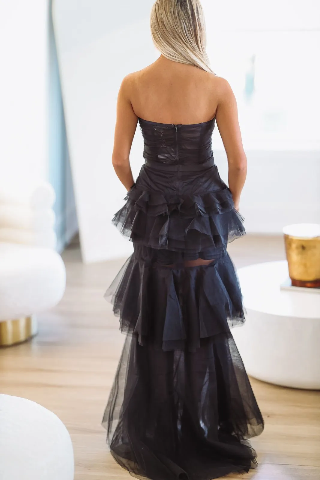Wrapped Up In Tulle Maxi Dress - Black sold by Hazel & Olive product image thumbnail 2