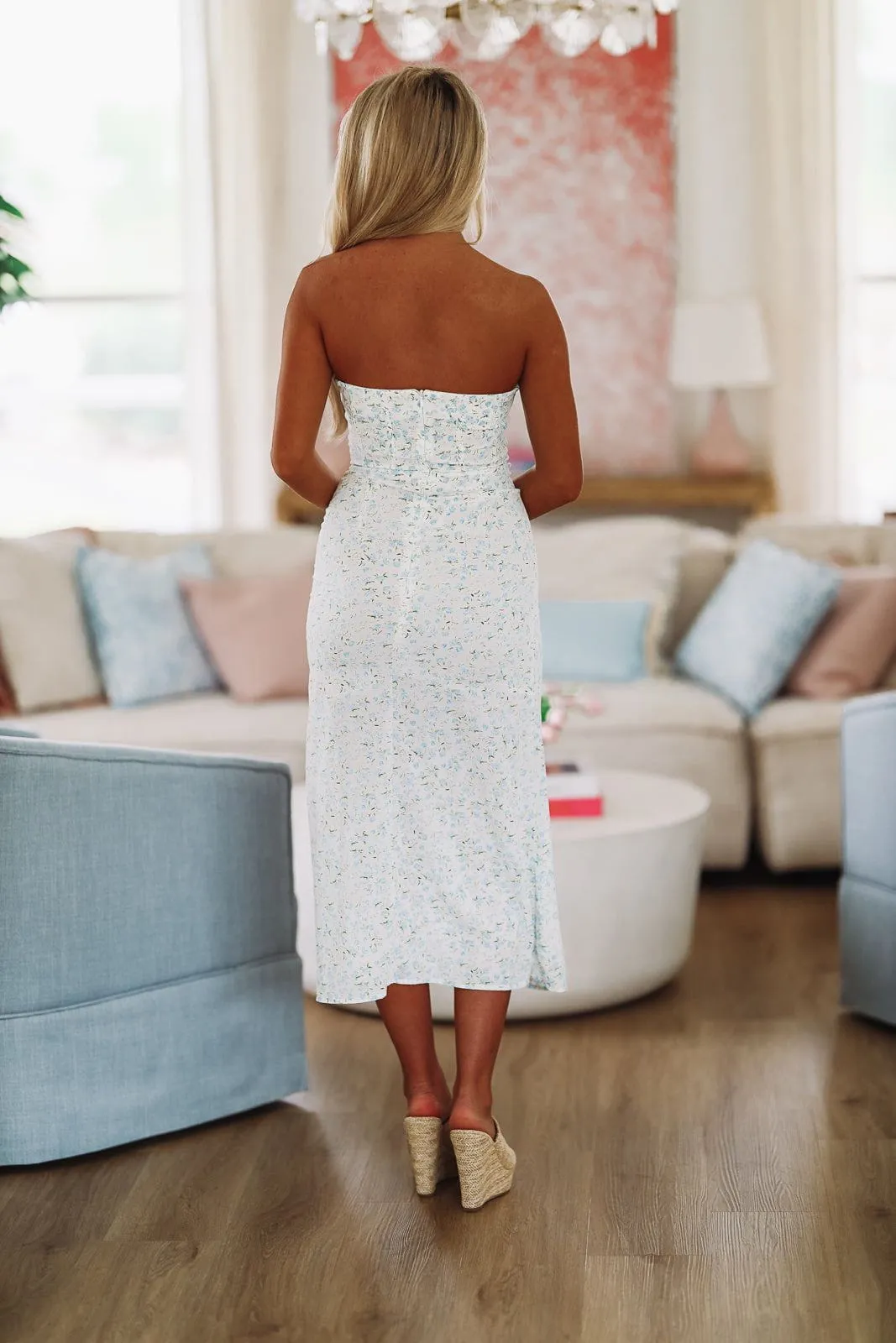 Maya Midi Dress - Blue sold by Hazel & Olive product image thumbnail 4