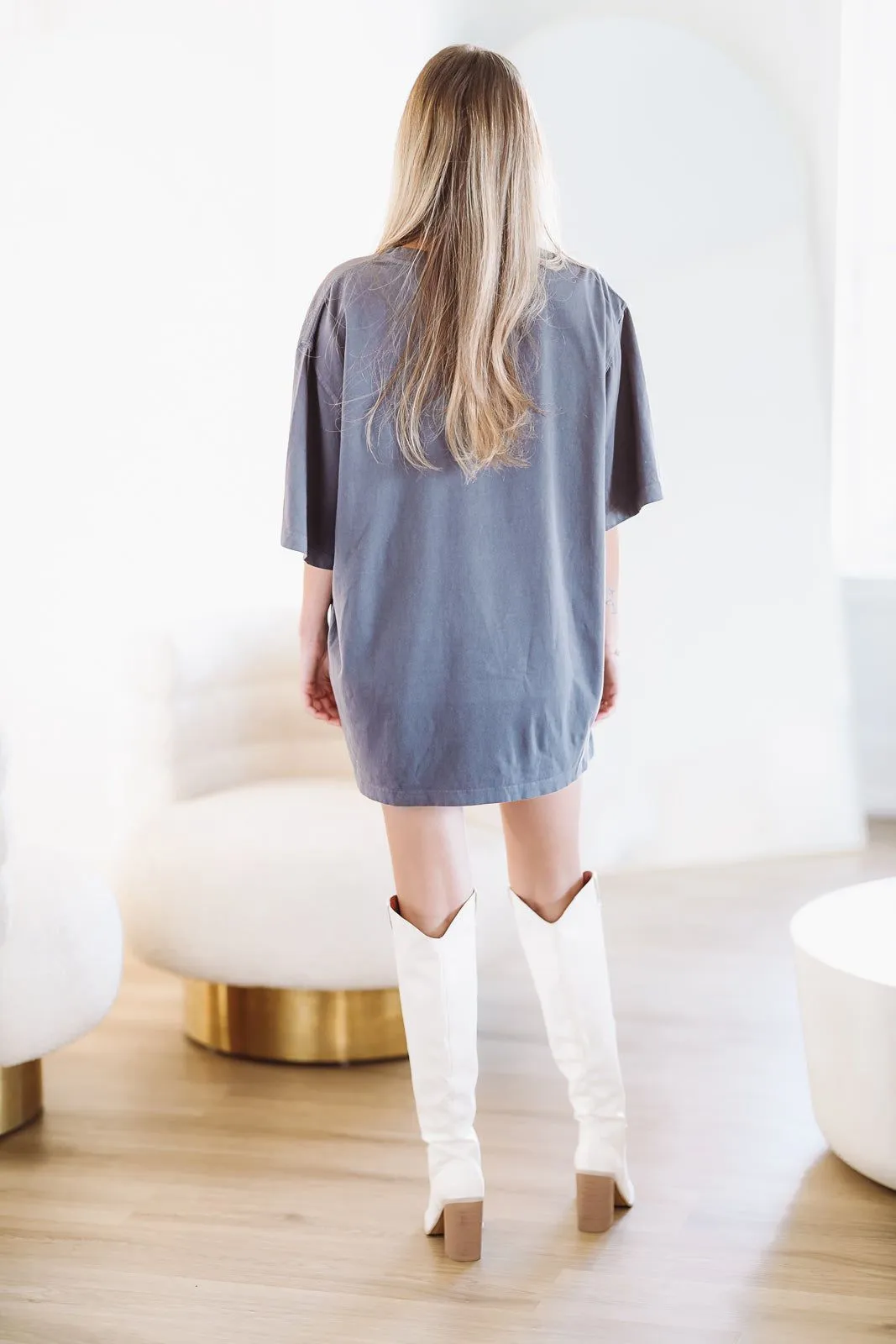 Nashville Music Graphic T-shirt Dress or Tee - Charcoal sold by Hazel & Olive product image thumbnail 3