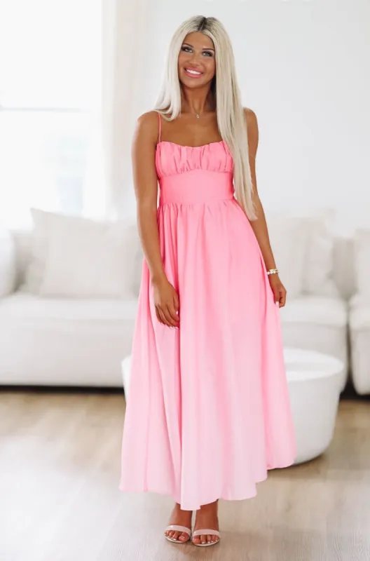 Dreamland Maxi Dress - Pink sold by Hazel & Olive