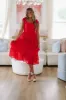 Follow Along Midi Dress - Red sold by Hazel & Olive