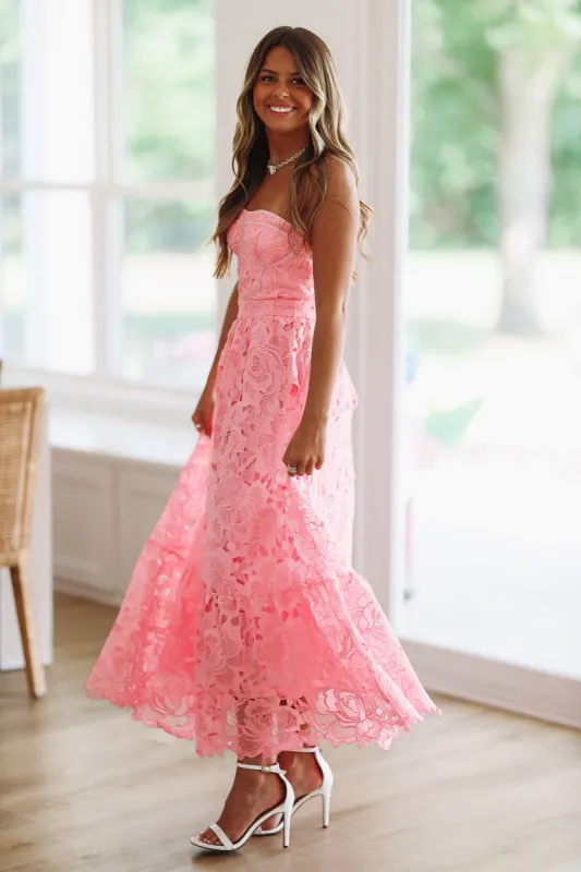 Exceeding Your Expectations Maxi Dress - Pink sold by Hazel & Olive