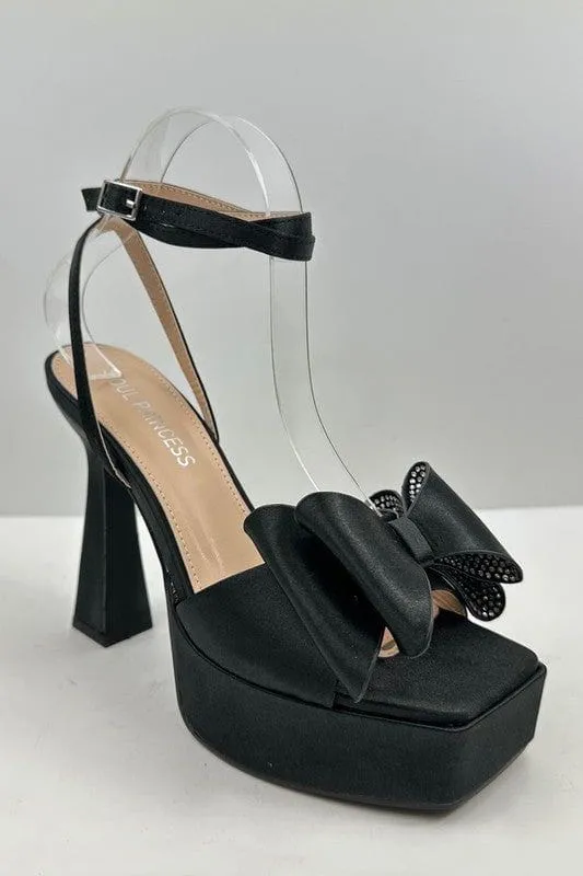 The Bow Platform Heels - Black sold by Hazel & Olive product image thumbnail 3