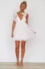 Dreamy Flower Petal Mini Dress - White sold by Hazel & Olive