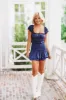 Good Life Crop Top and Ruffled Short Set - Navy sold by Hazel & Olive