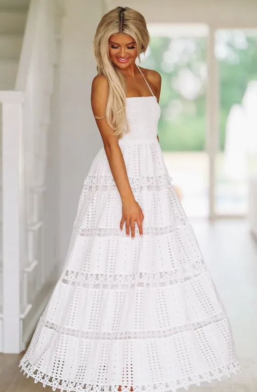 Lila Maxi Dress - White sold by Hazel & Olive