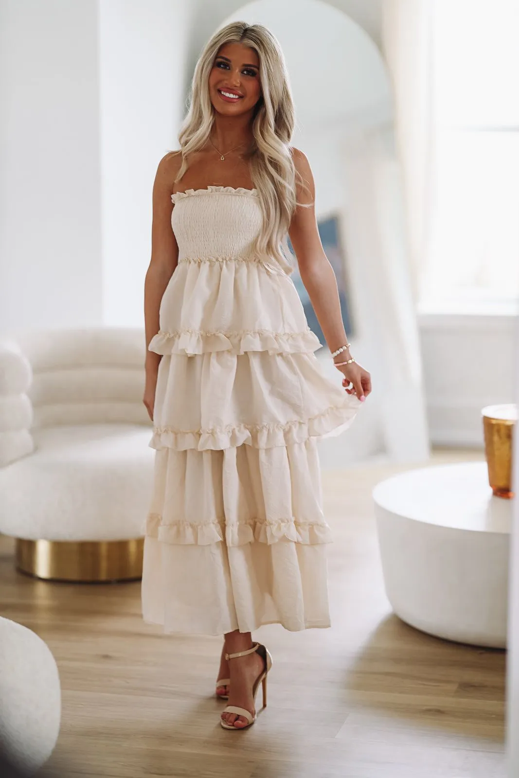 Up To Your Imagination Midi Dress - Cream sold by Hazel & Olive