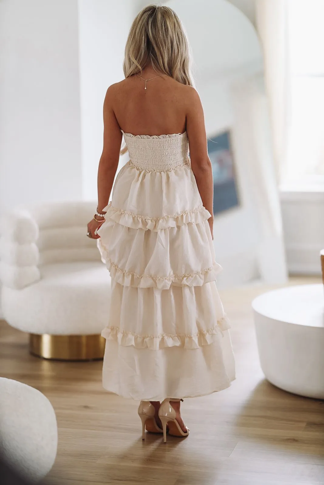 Up To Your Imagination Midi Dress - Cream sold by Hazel & Olive product image thumbnail 4