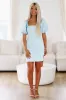 Just Smiles Mini Dress - Blue sold by Hazel & Olive