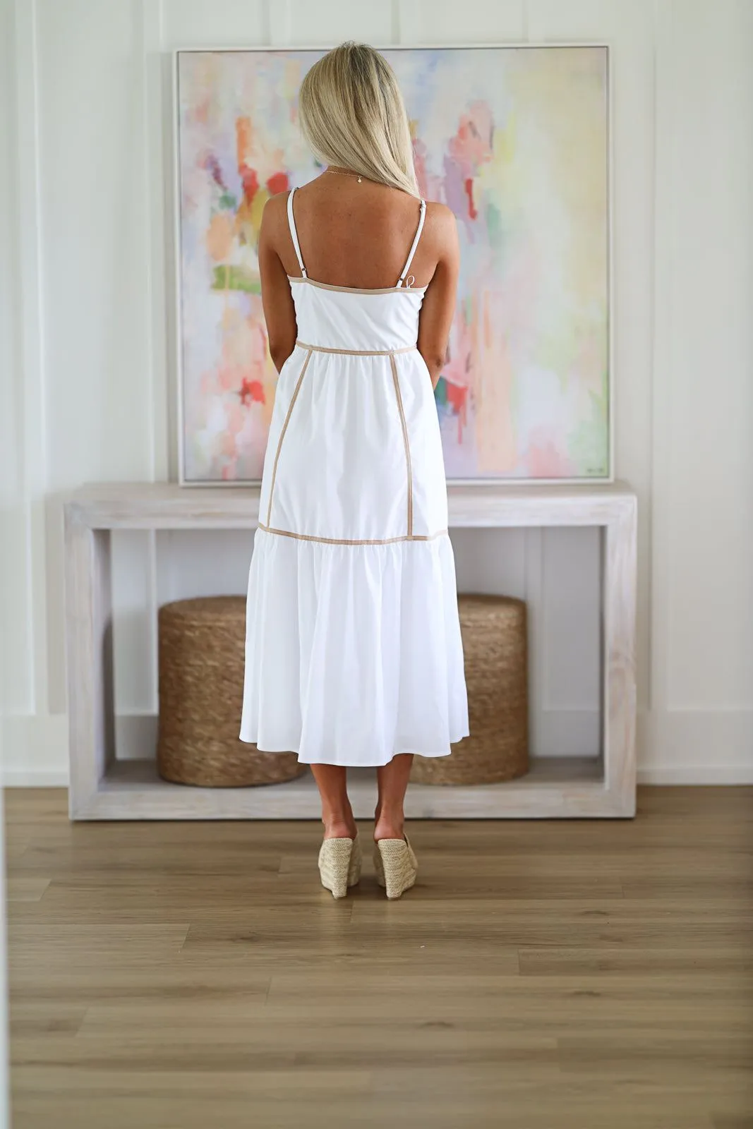 Happiest in the Hamptons Midi Dress - White sold by Hazel & Olive product image thumbnail 2