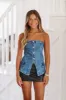 Concert Statement Top - Denim (FINAL SALE) sold by Hazel & Olive