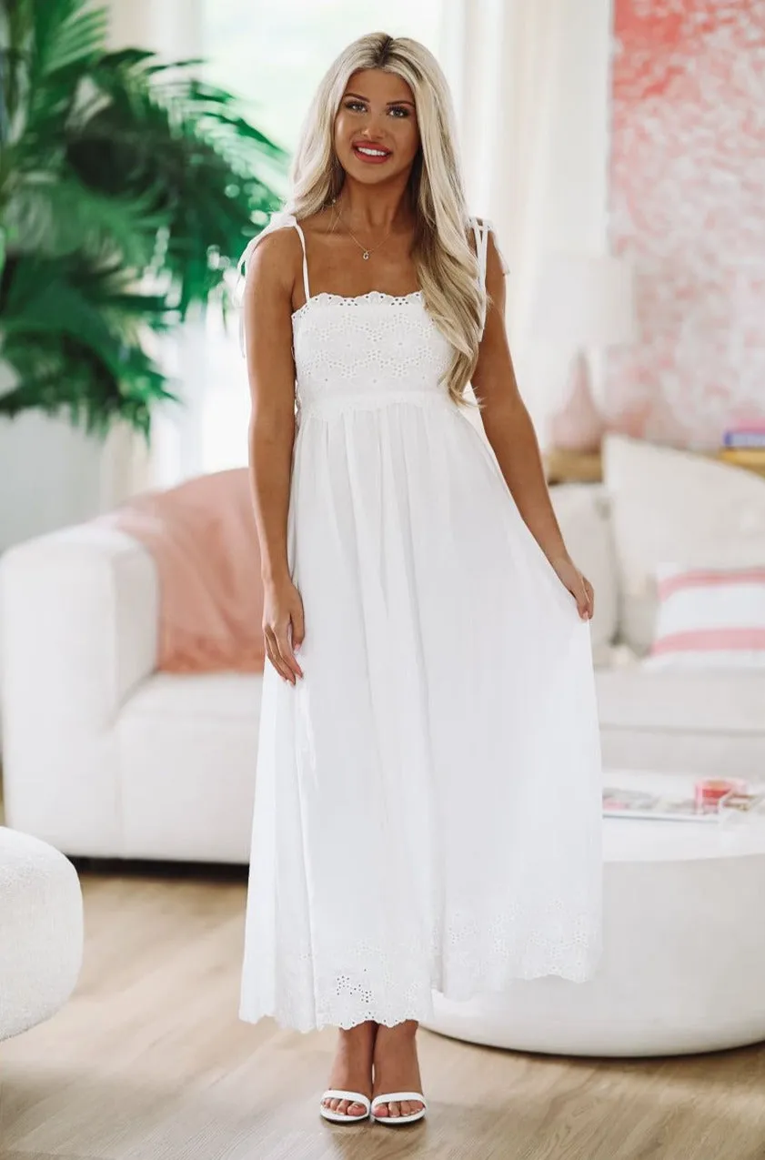 Act Naturally Midi Dress - White sold by Hazel & Olive