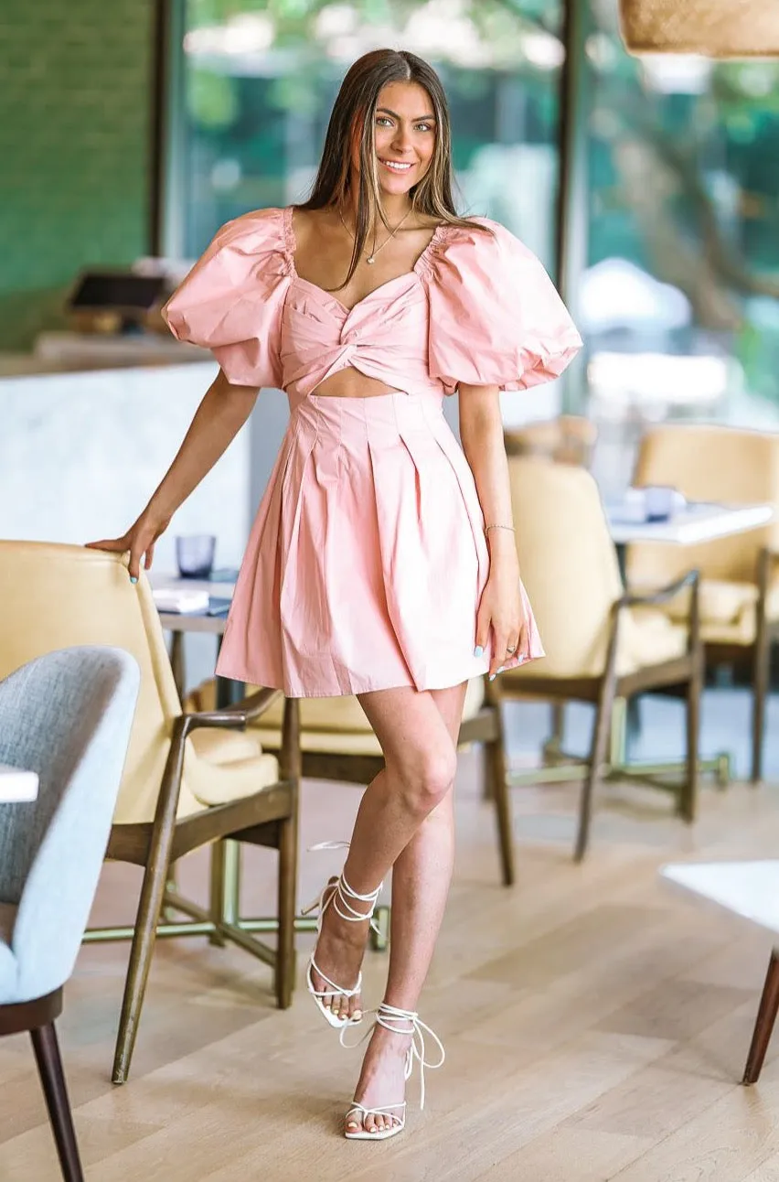 Find Your Golden Hour Mini Dress -Dusty Pink sold by Hazel & Olive