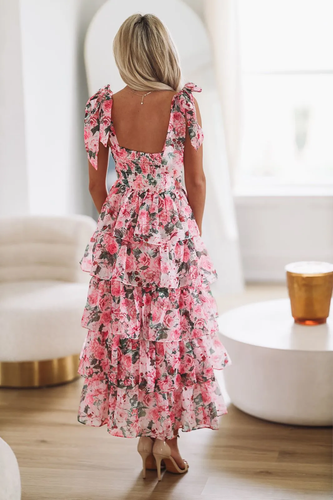 Love in Your Eyes Midi Dress - Pink sold by Hazel & Olive product image thumbnail 4