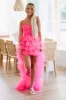 In The Moment High Low Tulle Dress - Magenta Pink sold by Hazel & Olive