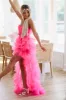 In The Moment High Low Tulle Dress - Magenta Pink sold by Hazel & Olive