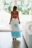 Life on Vacay Maxi Dress - White and Aqua sold by Hazel & Olive