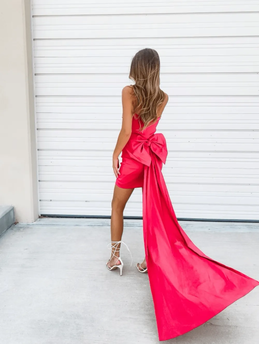 Bowtiful Babe Cocktail Bow Dress - Pink sold by Hazel & Olive product image thumbnail 3