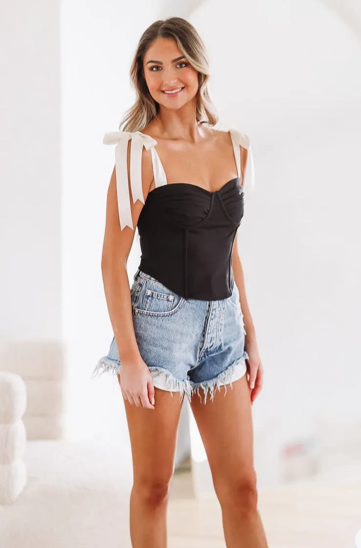 After Midnight Corset Top - Black sold by Hazel & Olive