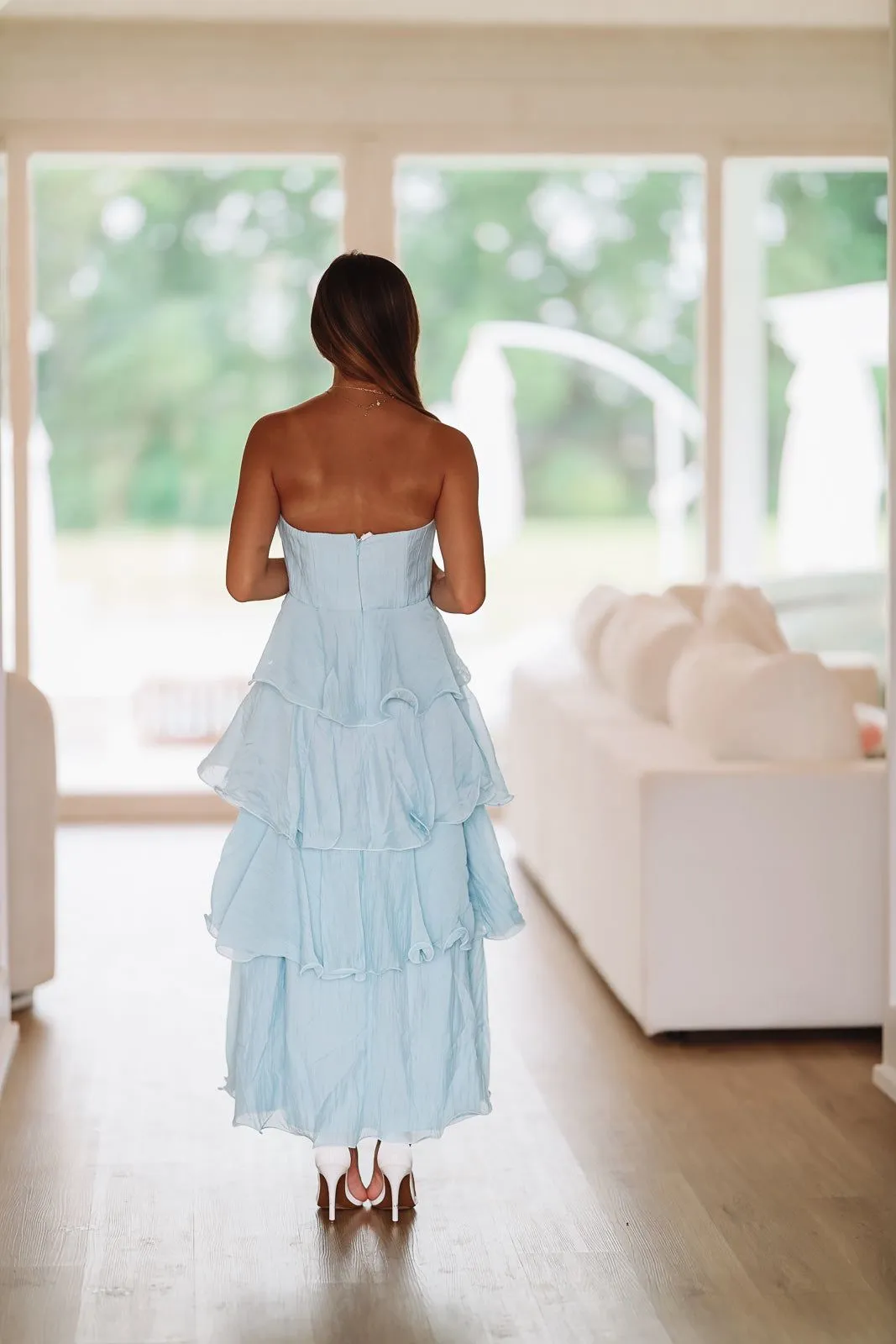 Ruffles of Love Maxi Dress - Light Blue sold by Hazel & Olive product image thumbnail 5