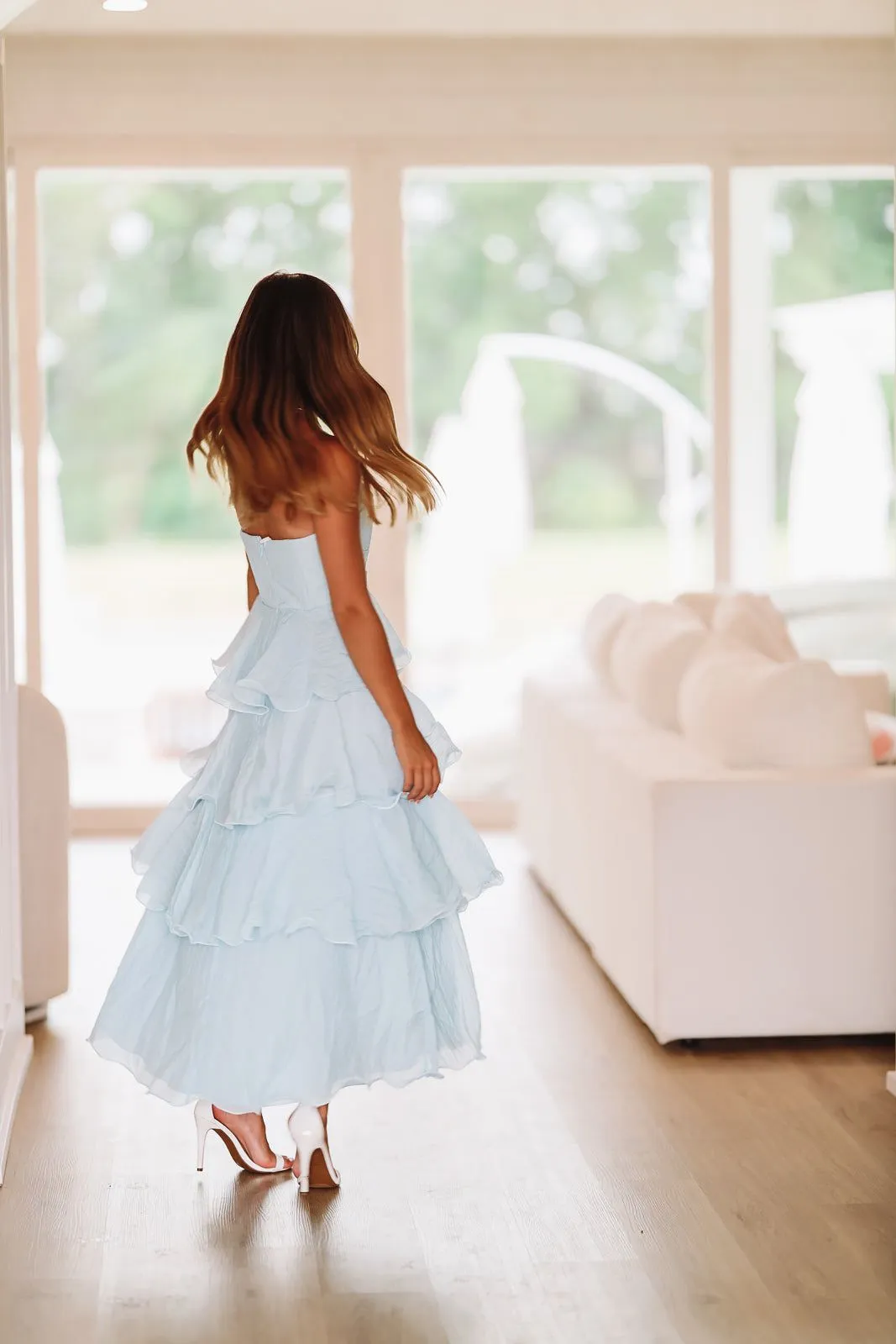 Ruffles of Love Maxi Dress - Light Blue sold by Hazel & Olive product image thumbnail 2
