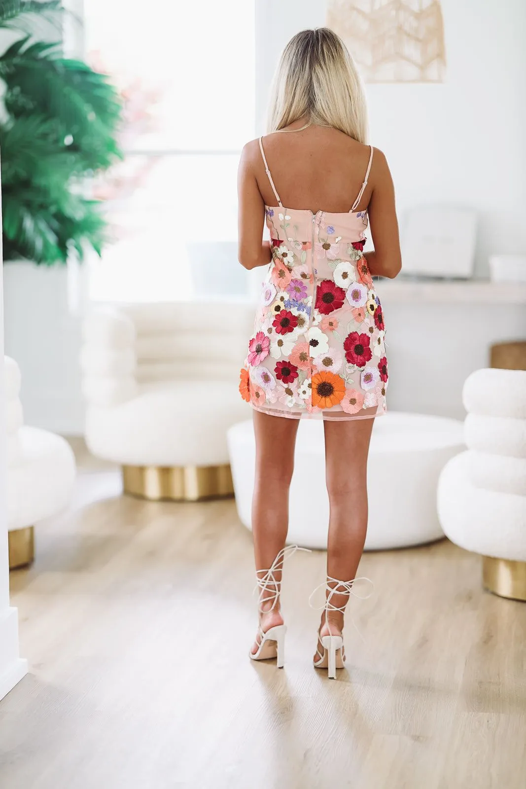 Miss Me Cocktail Dress - Pink and Yellow sold by Hazel & Olive product image thumbnail 4