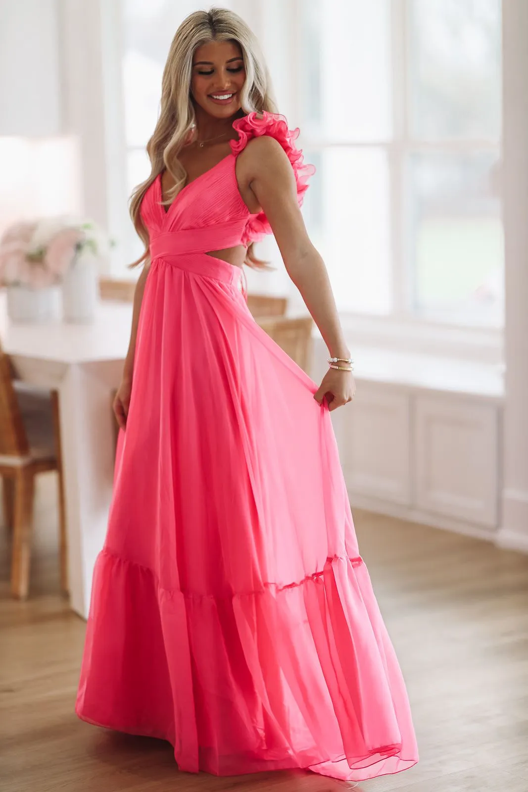 Tell Me You Love Me Maxi Dress - Fuchsia sold by Hazel & Olive product image thumbnail 3