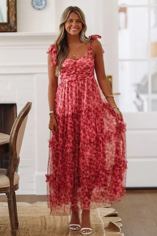 By Your Side Maxi Dress - Dark Pink sold by Hazel & Olive