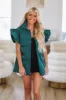 Ruffle Puffer Vest - Hunter Green sold by Hazel & Olive
