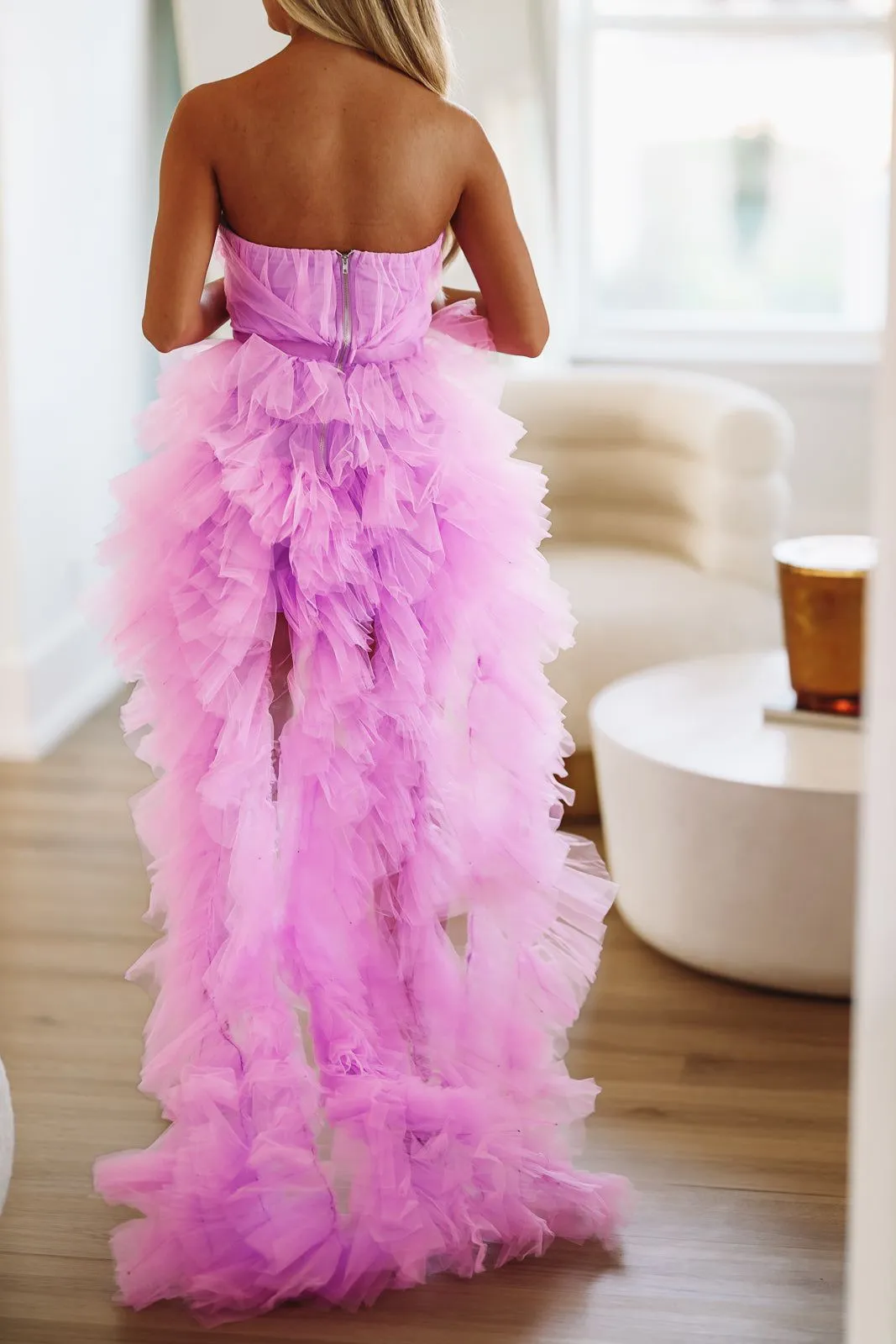 In The Moment High Low Tulle Dress - Lavender sold by Hazel & Olive product image thumbnail 3