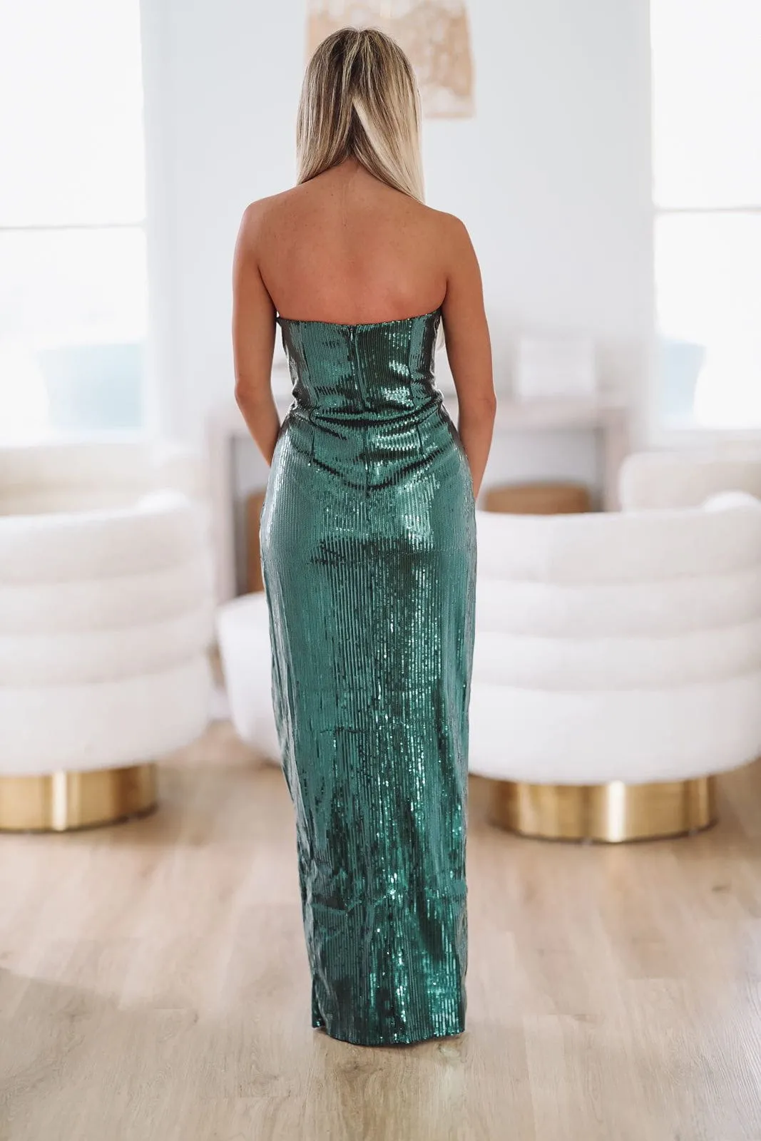 Amuse Me Maxi Dress- Hunter Green sold by Hazel & Olive product image thumbnail 5