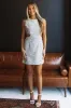 Taking the High Road Mini Dress - Silver sold by Hazel & Olive