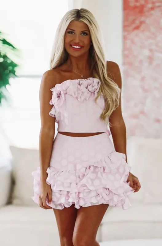Perfect Mood Crop Top and Skirt Set - Purple sold by Hazel & Olive