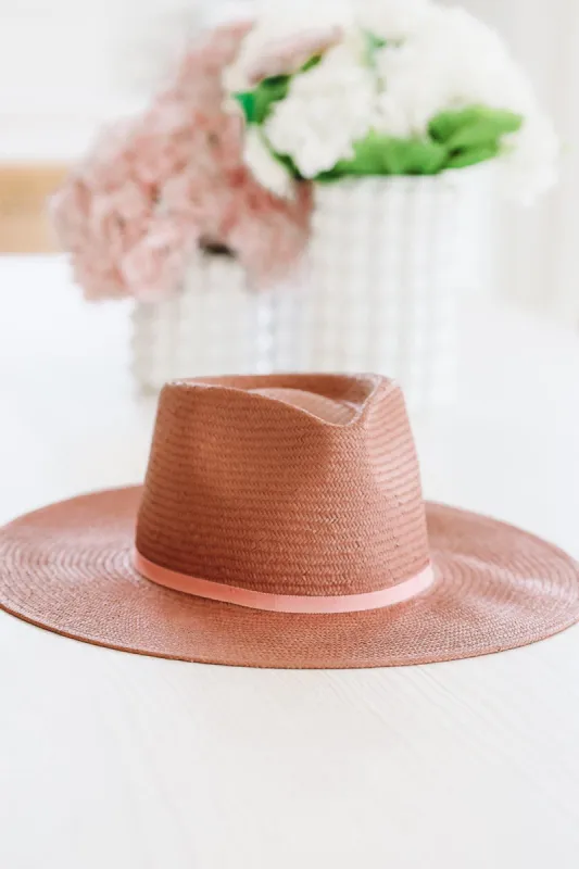 Sunny Days Straw Rancher Hat - Blush Pink sold by Hazel & Olive